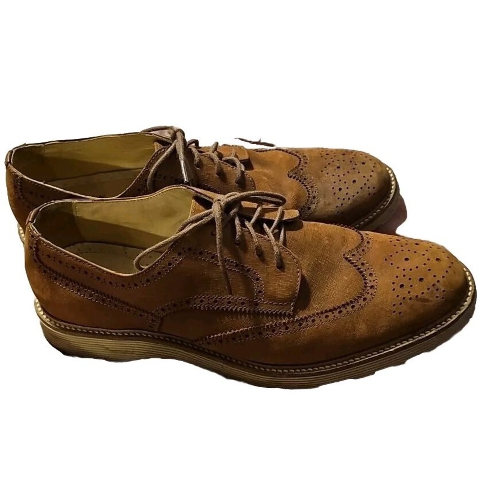 Martin Dingman Suede Wingtip Oxford Shoes Clean! Men Sz 10 Ernest Teacher M04‎